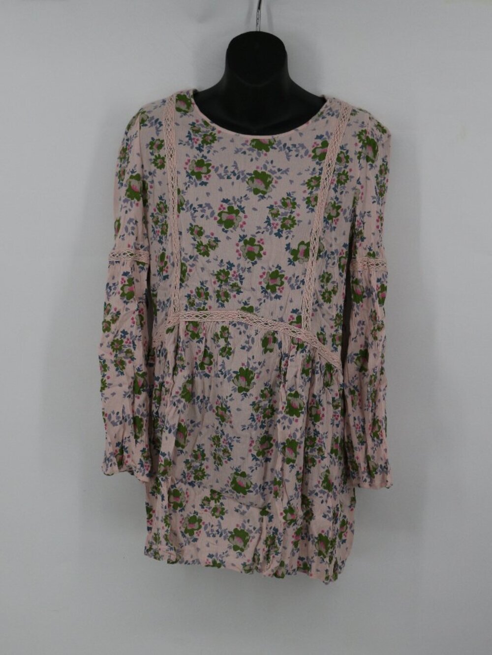 Matilda Jane Womens Like a Lady Tunic Floral Pink Lace Size Small